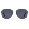 Fossil 57mm Rectangular Sunglasses In Blue