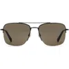 Fossil 57mm Rectangular Sunglasses In Brown