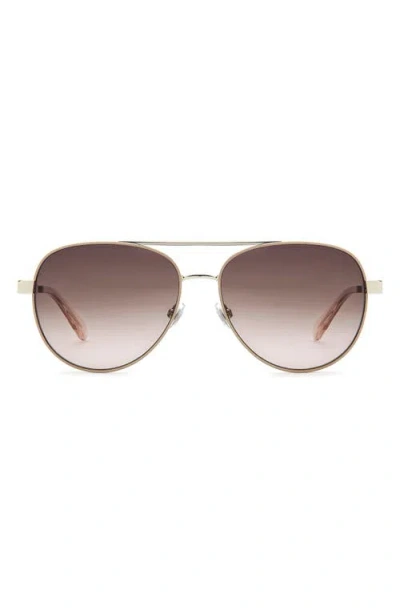 Fossil 58mm Gradient Pilot Sunglasses In Brown