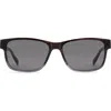 Fossil 58mm Rectangular Sunglasses In Brown