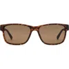 Fossil 58mm Rectangular Sunglasses In Brown