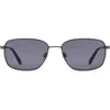 Fossil 58mm Rectangular Sunglasses In Black