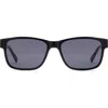 Fossil 58mm Rectangular Sunglasses In Black