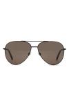 Fossil 60mm Pilot Sunglasses In Brown