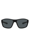 Fossil 63mm Polarized Rectangular Sunglasses In Black