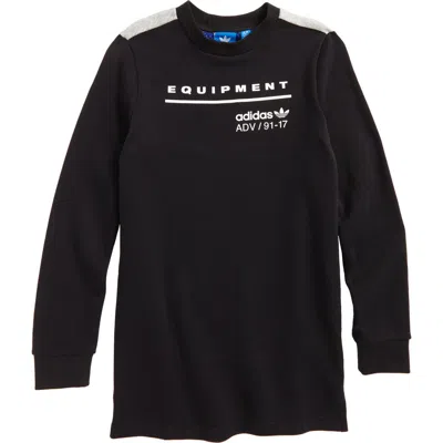 Fossil Kids'  Adidas Originals Eqt Graphic Long Sleeve Pullover In Black