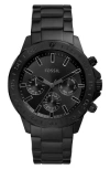Fossil Men's Bannon Multifunction, Black-tone Stainless Steel Watch In Black