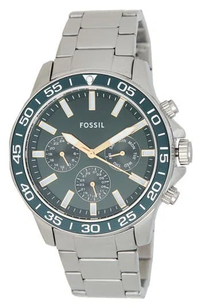 Fossil Bannon Multifunction Stainless Steel Watch In Metallic