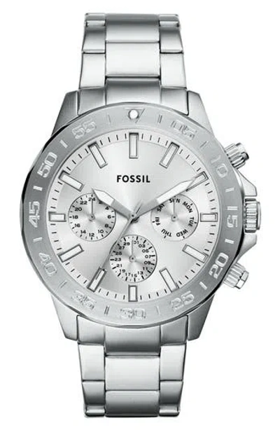 Fossil Bannon Multifunction Stainless Steel Watch In Purple