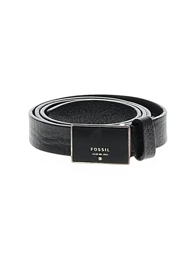 Pre-owned Fossil Belt In Black