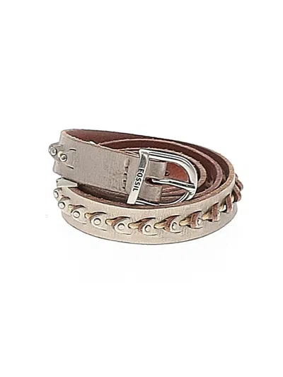 Pre-owned Fossil Belt In Brown