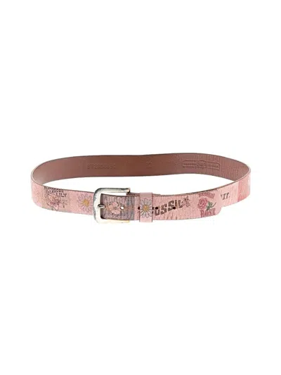 Pre-owned Fossil Belt In Pink