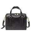 Fossil Black Leather Carlie Satchel In Black