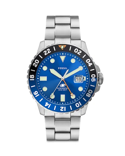 FOSSIL BLUE GMT WATCH, 46MM