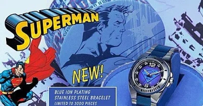 Pre-owned Fossil Brand  Superman Limited Edition Ll1007 Only 3000 Made Ship Free U.s.a