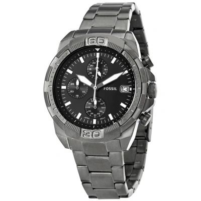 Fossil Bronson Chronograph Quartz Black Dial Men's Watch Fs5852 In Black / Grey