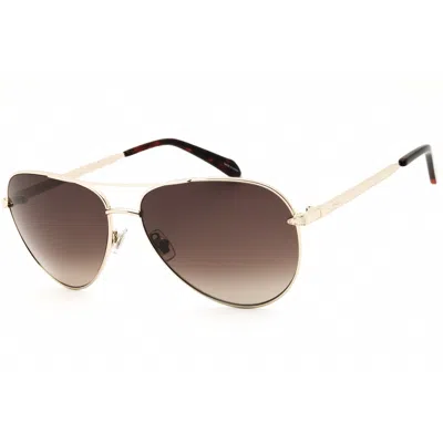 Fossil Brown Gradient Pilot Ladies Sunglasses Fos 3141/g/s 03yg/ha 59 In ["brown","gold Tone"]