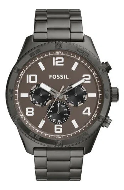 Fossil Brox Multifunction Bracelet Watch, 50mm In Black