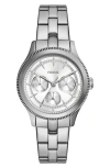 Fossil Brynn Multifunction Bracelet Watch, 38mm In Silver