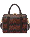 Fossil Carlie Coated Fabric Satchel Bag In Harlow Multi Print
