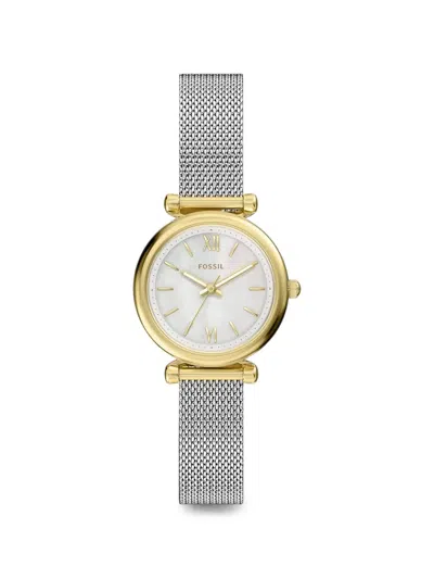 Fossil Carlie Mesh 28mm Watch In Multi