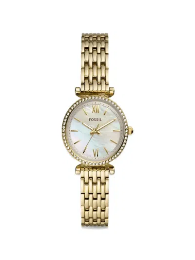 Fossil Carlie Mini 28mm Watch In Gold