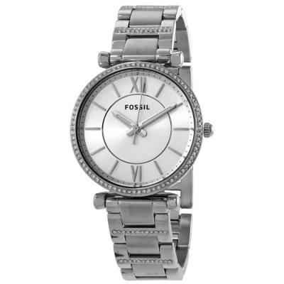 Fossil Carlie Quartz Silver Dial Ladies Watch Fses4341