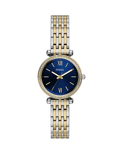 Fossil Carlie Watch, 28mm In Blue