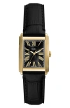 Fossil Men's Carraway Three-hand Black Croco Leather Watch, 42mm In Black