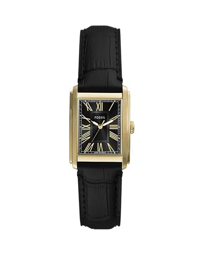 Fossil Carraway Watch, 30mm X 42mm In Black