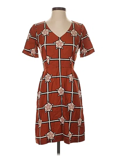 Pre-owned Fossil Casual Dress In Brown