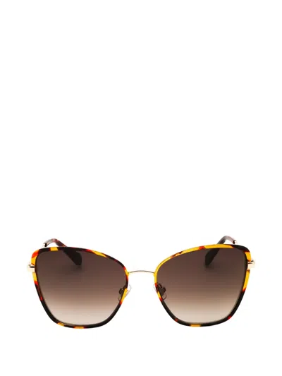 Fossil Cat-eye Tortoiseshell-effect Sunglasses In Multi