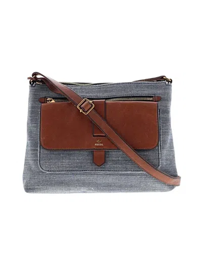 Pre-owned Fossil Crossbody Bag In Blue