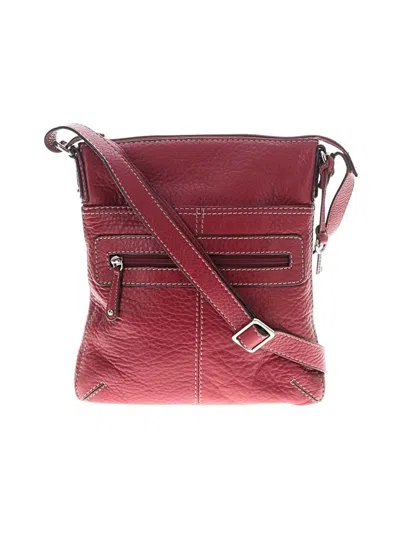 Pre-owned Fossil Crossbody Bag In Burgundy