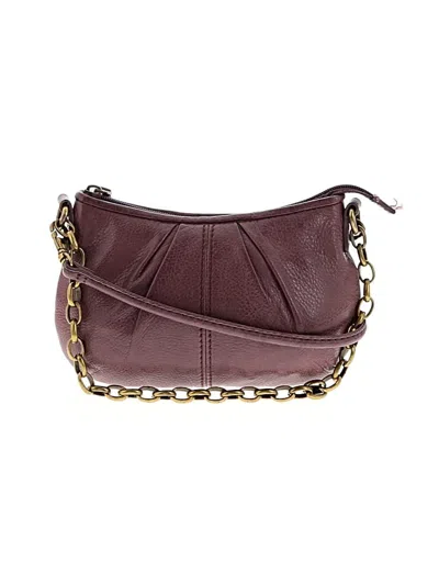 Pre-owned Fossil Crossbody Bag In Burgundy