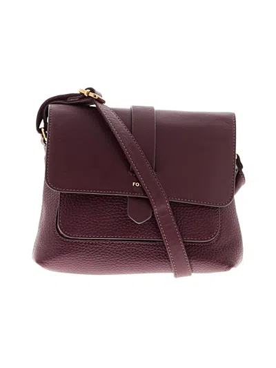 Pre-owned Fossil Crossbody Bag In Burgundy