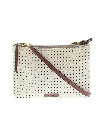 Pre-owned Fossil Crossbody Bag In White