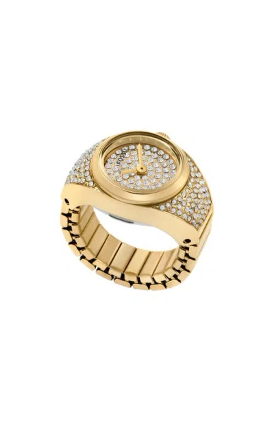 Fossil Crystal Pavé Ring Watch, 15mm