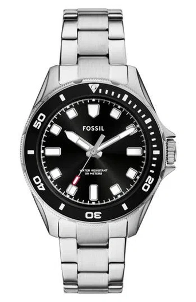 Fossil Dalton Three-hand Bracelet Watch, 42mm In Silver