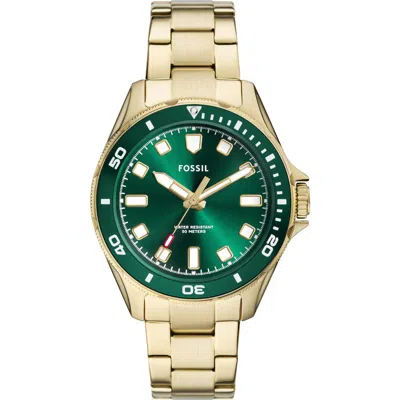 Fossil Dalton Three Hand Quartz Bracelet Watch, 42mm In Gold