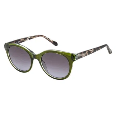 Fossil Dark Grey Oval Ladies Sunglasses Fos 3146g/s 00ox-9o In Green