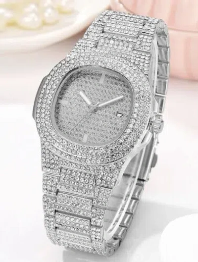 Pre-owned Fossil Diamond Decor Date Watch