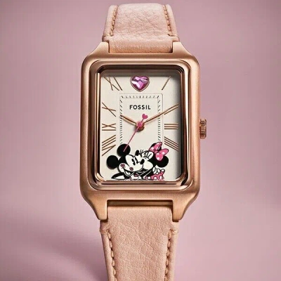 Pre-owned Fossil Disney X  Mickey Minnie Le1188 Pink Watch Limited Quantity 2024