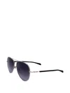 Fossil 더블 브리지 파일럿 프레임 선글라스 In Silver