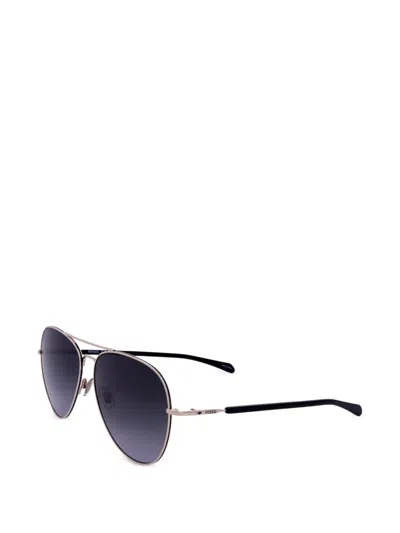 Fossil 더블 브리지 파일럿 프레임 선글라스 In Silver