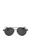 Fossil Double-bridge Pilot-frame Sunglasses In Black