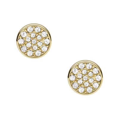 Fossil Earring Women's Gold Brass Stud Earring
