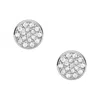 Fossil Earring Women's Silver Brass Stud Earring In Metallic
