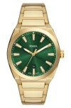 Fossil Men's Everett Three-hand Date Gold-tone Stainless Steel Watch, 42mm In Gold