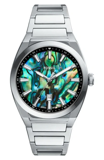 Fossil Everett Bracelet Watch, 42mm In Silver